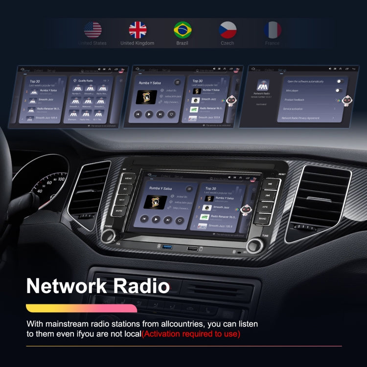 For Volkswagen/Skoda 2+64G Player Large Screen Carplay Android Navigation Reversing Camera Integrated Machine