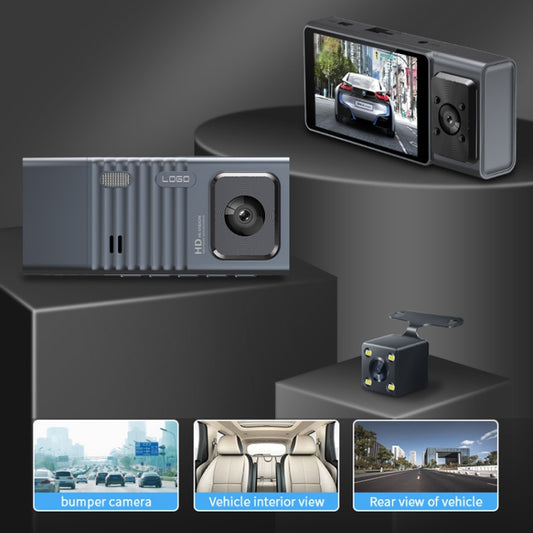 3 Camera Lens 3-inch IPS Screen WiFi Car Dash Cam 1080P Night Vision Dash Camera for Cars