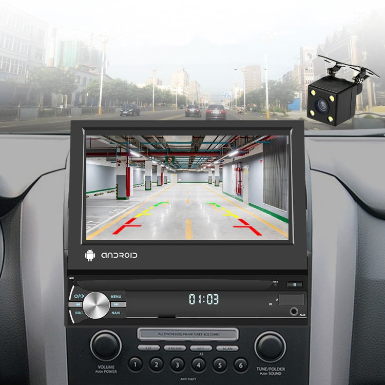 7-Inch Single Din Android 10.0 Carplay Screen With GPS Navigation/Bluetooth/Mirror Link/DVR Input