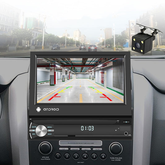 7-Inch Single Din Android 10.0 Carplay Screen With GPS Navigation/Bluetooth/Mirror Link/DVR Input