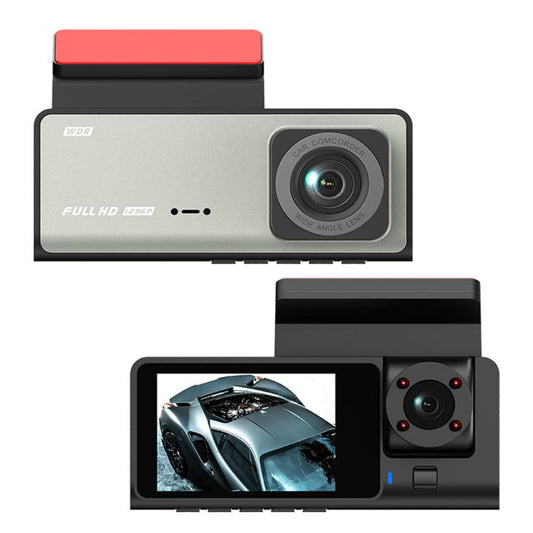 G71 HD 1080P Three-Lens 2.0-Inch Infrared Night Vision Driving Recorder