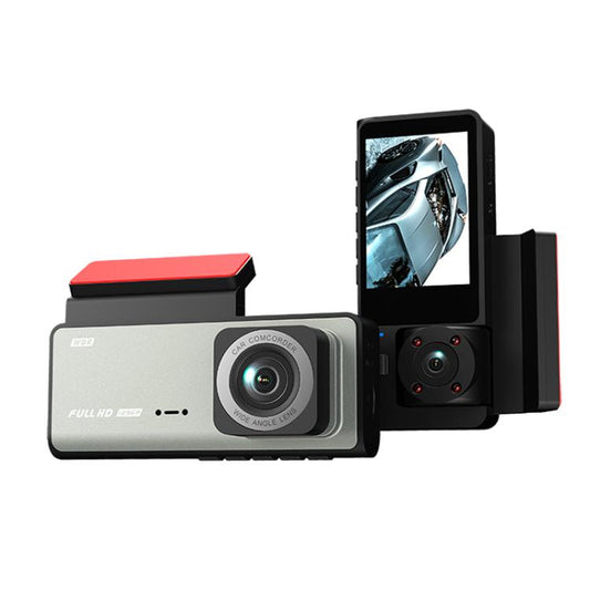 G71 HD 1080P Three-Lens 2.0-Inch Infrared Night Vision Driving Recorder