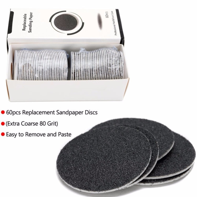 Electric Foot File Speed Adjustable Sandpaper Discs Callus Remover Pedicure Fast Remove Feet Hard Cracked Dry Dead Skin Tool, US plug, EU plug, UK plug