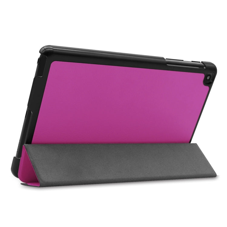 Custer Texture Horizontal Flip Leather Case for Galaxy Tab A 8.0 (2019) P205 / P200, with Three-folding Holder, For Galaxy Tab A 8.0 (2019) P205 / P200