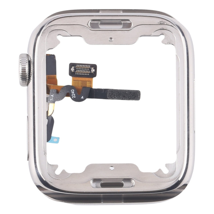 For Apple Watch Series 7 / 8 / 9 41mm LTE Stainless Steel Middle Frame Bezel Plate with Crown Spin Axis Flex Cable, For Apple Watch Series 7 / 8 / 9 41mm LTE(Stainless Steel)