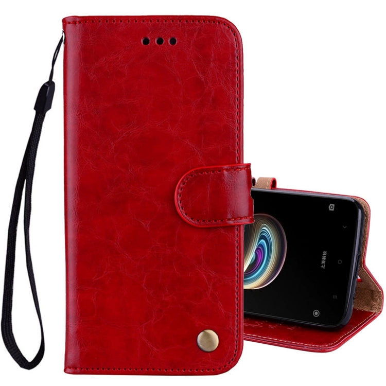 For Xiaomi  Redmi 5A Business Style Oil Wax Texture Horizontal Flip Leather Case with Holder & Card Slots & Wallet & Lanyard, For Xiaomi Redmi 5A