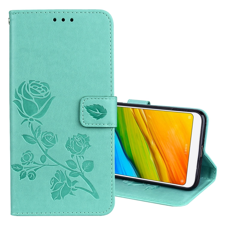 For Xiaomi Redmi 5 Plus Rose Embossed Horizontal Flip Environmental PU Leather Case with Holder & Card Slots & Wallet, For Xiaomi Redmi 5 Plus
