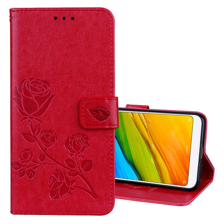 For Xiaomi Redmi 5 Plus Rose Embossed Horizontal Flip Environmental PU Leather Case with Holder & Card Slots & Wallet, For Xiaomi Redmi 5 Plus