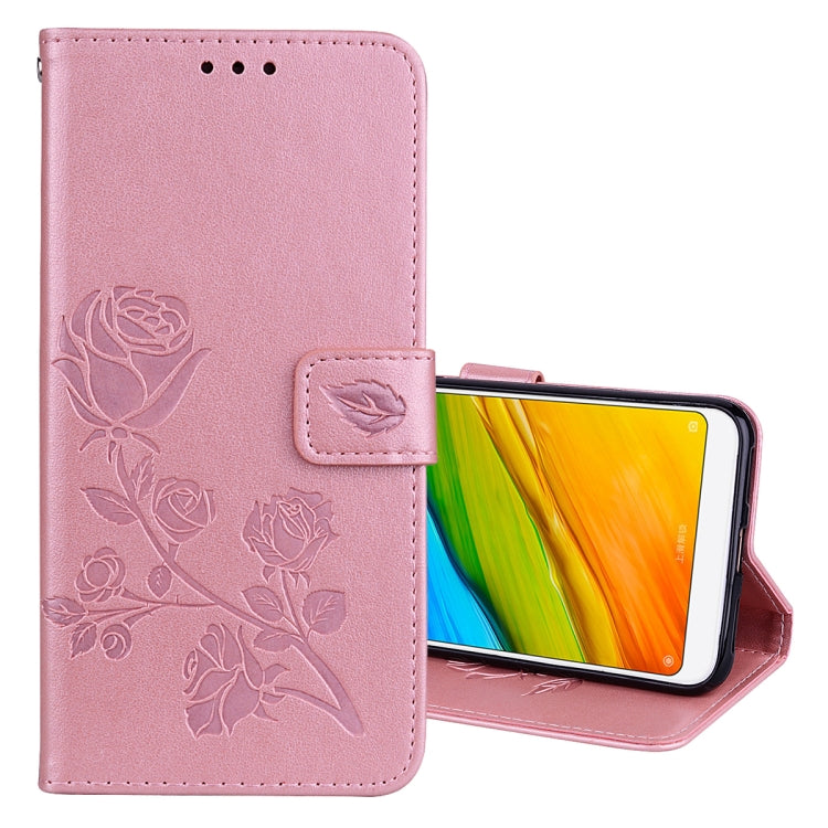 For Xiaomi Redmi 5 Plus Rose Embossed Horizontal Flip Environmental PU Leather Case with Holder & Card Slots & Wallet, For Xiaomi Redmi 5 Plus