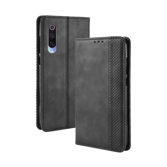 Magnetic Buckle Retro Texture Horizontal Flip Leather Case for Xiaomi Mi 9, with Holder & Card Slots & Wallet