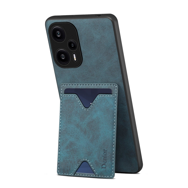 Denior PU Back Cover Card Slot Holder Phone Case For Xiaomi Redmi Note 12 Turbo / Poco F5