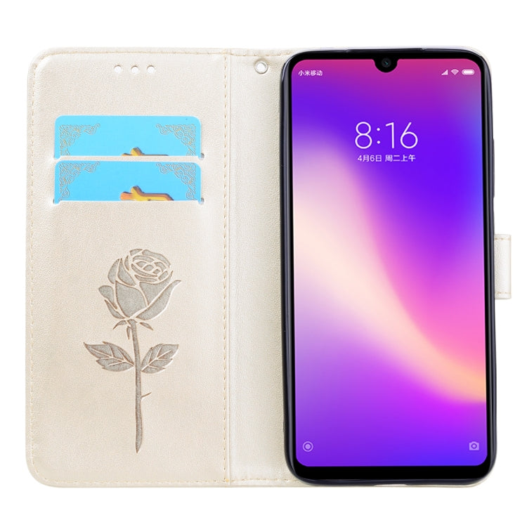 Rose Embossed Horizontal Flip PU Leather Case for Xiaomi Redmi 7, with Holder & Card Slots & Wallet, For Xiaomi Redmi 7