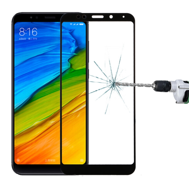 For Xiaomi  Redmi 5 Plus 9H Surface Hardness 2.5D Edge Anti-scratch Silk-screen Full Screen HD Tempered Glass Screen Protector , For Redmi 5 Plus
