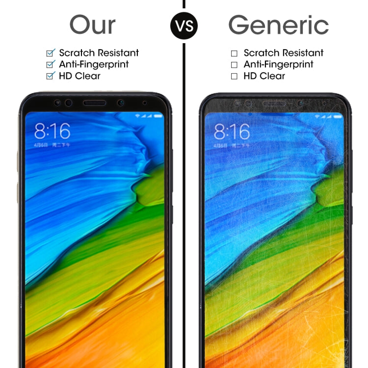 For Xiaomi  Redmi 5 Plus 9H Surface Hardness 2.5D Edge Anti-scratch Silk-screen Full Screen HD Tempered Glass Screen Protector , For Redmi 5 Plus