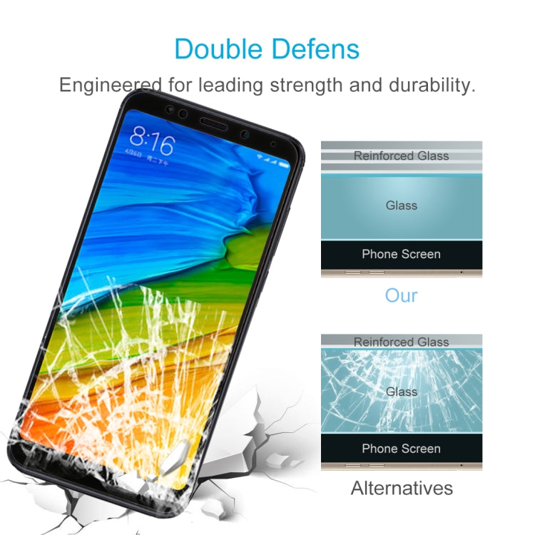 For Xiaomi  Redmi 5 Plus 9H Surface Hardness 2.5D Edge Anti-scratch Silk-screen Full Screen HD Tempered Glass Screen Protector , For Redmi 5 Plus