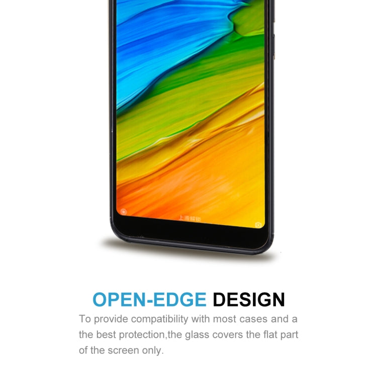 For Xiaomi  Redmi 5 Plus 9H Surface Hardness 2.5D Edge Anti-scratch Silk-screen Full Screen HD Tempered Glass Screen Protector , For Redmi 5 Plus