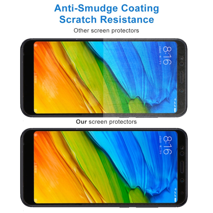 For Xiaomi  Redmi 5 Plus 9H Surface Hardness 2.5D Edge Anti-scratch Silk-screen Full Screen HD Tempered Glass Screen Protector , For Redmi 5 Plus