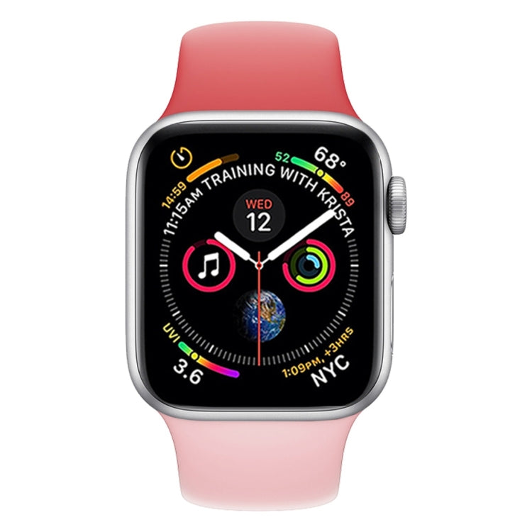 Double Colors Silicone Watch Band for Apple Watch Series 3 & 2 & 1 38mm (White+Red)