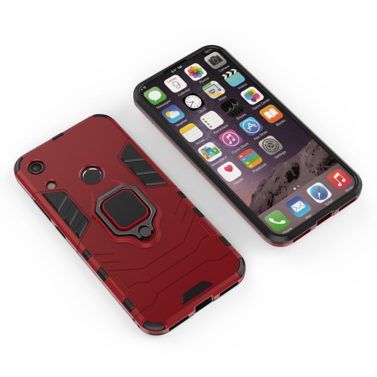 PC + TPU Shockproof Protective Case for Huawei Honor Play 8A, with Magnetic Ring Holder