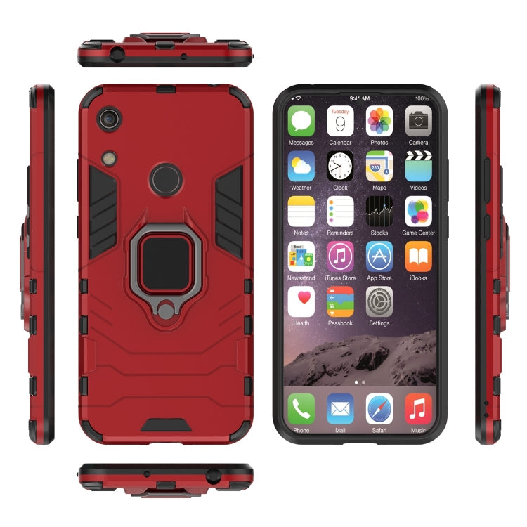 PC + TPU Shockproof Protective Case for Huawei Honor Play 8A, with Magnetic Ring Holder