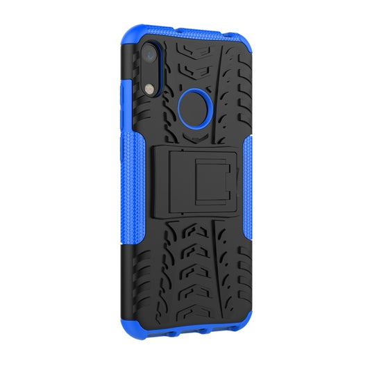 Tire Texture TPU+PC Shockproof Phone Case for Huawei Honor 8A / Y6 2019, with Holder