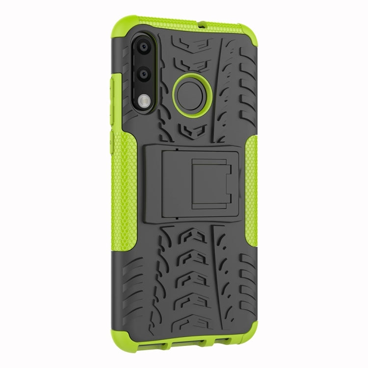 Tire Texture TPU+PC Shockproof Phone Case for Huawei P30 Lite / Nova 4e, with Holder, For Huawei P30 Lite