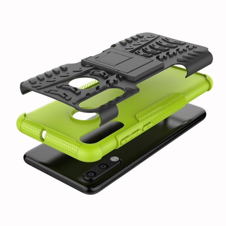 Tire Texture TPU+PC Shockproof Phone Case for Huawei P30 Lite / Nova 4e, with Holder, For Huawei P30 Lite
