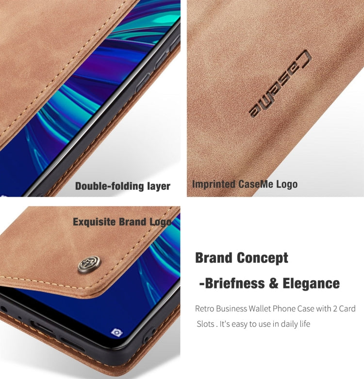 CaseMe Multifunctional Retro Frosted Horizontal Flip Leather Case for Huawei P Smart 2019 /  Honor 10 Lite, with Card Slots & Holder & Wallet, For Huawei P Smart 2019