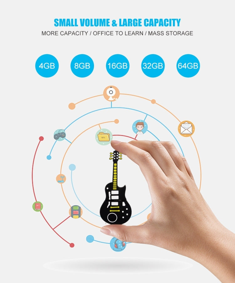 MicroDrive 4GB USB 2.0 Guitar U Disk, 4GB