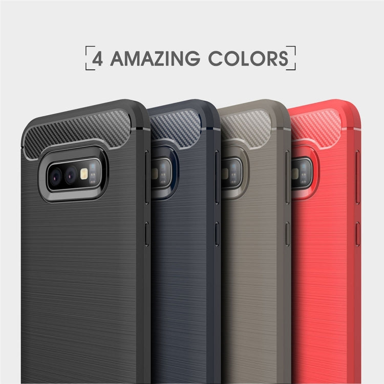 Brushed Texture Carbon Fiber TPU Case for Galaxy S10e