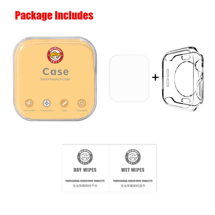 ENKAY Hat-Prince 2 in 1 TPU Semi-clad Protective Shell + 3D Full Screen PET Curved Heat Bending HD Screen Protector for Apple Watch Series 4 44mm